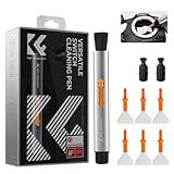 K&F Concept® Versatile Switch Lens Cleaning Pen, Replaceable Pen Tip with Cleaning Brush+Carbon Tip*2+24mm Full-Frame Cleaning Swab*6 for Camera Filters Screen Phone Computer Tablet AR VR Glasses