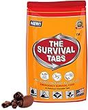 Survival Food for Auto Racing Survival Tabs 2-Day Food Supply 24 Tabs Emergency Food Ration Survival Gluten Free and Non-GMO 25 Years Shelf Life Long Term Food Storage - Chocolate Flavor