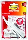 Command Large Utility Hook, White, 3-Hooks, 6-Strips (17003-3ES)