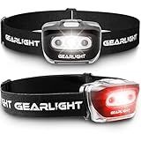 LED Headlamp 2-pack Battery Powered (AAA) | Head Lamp for Running Hunting Camping Fishing Hiking with Red Light and Adjustable Headband - Bright Forehead Headlamp 7 Modes (Batteries Not Included)