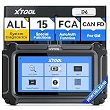 OBD2 Scanner Diagnostic Tool XTOOL D6: All System Scanner for Car with Free Updates, 15 Resets, Throttle Body Relearn, ABS Bleed, FCA AutoAuth & CAN FD, 2025 Upgrade Ver. of XTOOL D5/D5S