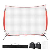 7x7ft /10x16ft /10x20ft Portable Stable Backstop Net with Handbag and 12 Ground Stakes. Sport Net for Baseball Soccer, Lacrosse, Softball. Ball Stop Equipment for Backyard Garden Training（Only Block）