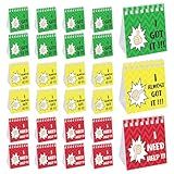 FYSUIMU 24Pcs I Need Help Mini Flip Chart Signs 3 Colors Self Assessment Cards Behavior Management Tool for Student Teacher School Classroom Learning Activity Supplies