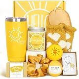 Gift Baskets for Women, 10pcs Unique Birthday Gifts for Women, Best Friend Birthday Christmas Gift, Get Well Soon Gift Basket Sending Sunshine Cheer Up Box for Sister Friendship - BRIGHTEN UP HER DAY