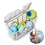 Prince Lionheart Made in USA High Capacity Dishwasher Basket for Toddler Items - Storage Basket For Toddler Bottle Parts and Accessories, 100% Recycled BPA Free Plastic Dishwasher Basket
