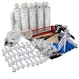 Applied Technologies 20' Fast Set Concrete Crack Repair Kit - Hydra Stop 300 Polyurethane Foam for Wall Cracks, Prevents Basement Flooding & Water Damage, Quick-Setting Waterproof Sealing Solution