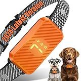 KJKZO Dog Bark Collar for Large Medium Small Dogs, Effective No-Bark Collar, Smart Barking Collar, Rechargeable Bark Collar with 7-Level Sensitivity, 3 B & V Modes, Waterproof, Neon Orange