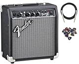 Fender Frontman 10G Guitar Combo Amplifier - Black Bundle with Cable and Austin Bazaar Exclusive 12-Pack Picks