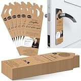 Humyoun 100 Pcs Open House Door Hangers 3.15 x 9.84 Inch Real Estate Water Bottle Hang Tags Reusable Open House Signs Labels for Real Estate Agent Favors Supplies(Kraft Color,Door Hanger)