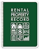 BookFactory Rental Property Record Book/Landlord Renter Record Keeping Log Book - Wire-O, 100 Pages, 8.5'' x 11'' (LOG-100-7CW(RentalProperty)-RX)