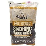 Mr. Bar-B-Q Hickory Wood Smoking Chips, 100% All Natural Wood Chips for Smokers, Works with Smoker, Gas, Electric Grill, Smoky & Fruity Flavor for Picnics, Grilling, Smoker, BBQ & Camping (1.8 Lb Bag)