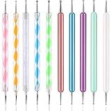 ABenkle 10Pcs Art Dotting Tools for Nail Art, Ball Tip Clay Tools Sculpting Pattern Tracing Stylus, Ball Embossing Stylu for Drawing,Painting Rocks Mandalas,Art Dot Tools