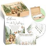 Woodland Baby Shower Decorations, Woodland Baby Predictions & Advice for New Parents，Set of 50 Cards, Gender Neutral Forest Animals Theme