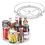 Optish 4 Pack Lazy Susan Organizer, 9.5 Inch Lazy Susan Turntable for Cabinet, Refrigerator Organizer for Pantry Organizers and Storage, Non-Skid Fridge Organizer