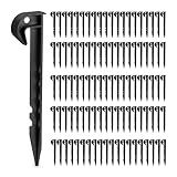 Relaxdays Ground Hook Robotic Lawnmower, 200 Pieces, Laying Aid for Boundary Cable, Plastic, Lawn Robot Accessories, Black