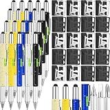Vicenpal 40 Pcs Multi-tool Men Gifts Bulk 6 in 1 Screwdriver Tool Pen with Multitool Credit Card Bulk Tool Pens for Dad Husband Male Employee Birthday Christmas Stocking Stuffer (Fresh Color)