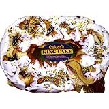 Caluda's Praline Filled King Cake with Icing and Sugar on the Side - Indulge in the Sweet, Gooey Deliciousness of this Amazing King Cake (Pack of 1)