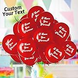 Custom Balloons Personalized Design Your Own Balloons with Logo, Picture, Photo, Text - 100Pcs 12in Colorful Latex Advertising Balloon For Birthday Party Wedding Decoration Company Celebration