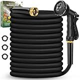 Lipoliftco Garden Hose 100FT, Non-Expanding, Lightweight Hose With 8 Function Nozzle, Leak-Proof, No-Knot, Easy to Carry, Wear-Resistant, Sturdy, Flexible, 3/4GHT, Water Hose for Yard, Garden, Outdoor