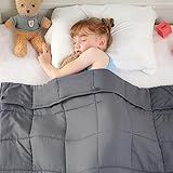 yescool Weighted Blanket 5 Pounds Cooling Weighted Lap Blanket, Grey Heavy Blanket for Sleeping, Weighted Throw Blanket Gift for 40-60lbs, 36"x48"