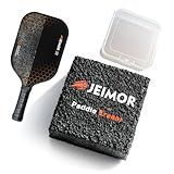 Jeimor Pickleball Paddle Eraser – Paddle Cleaner for Carbon Fiber & Graphite Paddles, Removes Ball Residue & Dust, Restores Spin & Grip, Includes Clear Carry Case (1 Pack)