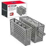 Universal Dishwasher Basket Replacement - 2 in 1 Utensil/Cutlery Basket - Compatible with Bosch, Maytag, Kenmore, Whirlpool, KitchenAid, LG, Samsung, Frigidaire,GE