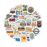 BulbaCraft 100Pcs Oklahoma Stickers for Water Bottle and Laptop - Oklahoma Party Favors & Decorations, Waterproof Vinyl Decals, State Pride and Icon Stickers, Gifts for Women & Men