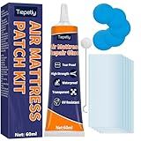 Tiepetly Air Mattress Patch Kit, Waterproof Pool Liner Patch Kit, Heavy Duty Repair Patch for Air Mattress, Inflatables, Hot Tub, PVC, Vinyl, and Rubber Products