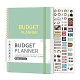 Budget Planner-Monthly Budget Book with Expense Tracker Notebook/Accounting Book, A5 Monthly Financial Organizer Planner, Manage Your Money Effectively, Start Anytime, 1 Year Use, Green