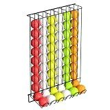 Sunexinlo Golf Ball Holder for 60 Balls, Countertop & Wall-Mounted Golf Ball Dispenser, Metal Wire Display Rack for Home, Office, Indoor Simulator, Club, Driving Range, Black