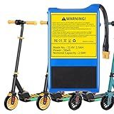 21.6V 2.5Ah Electric Scooter Replacement Battery Pack Compatible for SmooSat Electric Kids Scooter E9 / E9 Pro / E9 Apex, 54WH, Dimensions: 1 x 2.75 x 4.75 inches