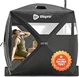 Lifepro ZenZone Outdoor Sauna Tent – Portable Wood Burning with Stove – 4 Person Steam & Dry Sauna for Camping, Backyard, Home Gym – Heavy Duty Oxford Cloth & Carbon Steel Stove