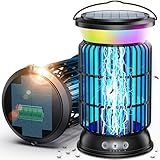 Sayneep 4-in-1 Solar Bug Zapper Outdoor, Rechargeable 6000mAh Mosquito Zapper, Cordless Electric Fly Zapper, Waterproof Insect Zapper for Patio, Backyard, Garage, Kitchen, Bedroom