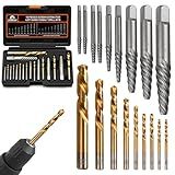 Coobeast 18pcs Screw Extractor Set and Left Hand Drill Bits For Removing Broken Bolt Extractor Kit, Easy Out Screw Extractor Set, Screw Remover Tool With Storage Case, Gifts for Men, Dad and Husband