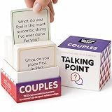 TALKING POINT CARDS - 200 Conversation Cards for Couples, Card Games for Date Night, Relationship Questions & Intimacy Building for Adults, Anniversary & Engagement Gifts, Couples Games