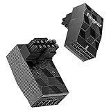 Fasgear 12VHPWR Adapter 90 Degree 1 Pack Right Angle PCI-e 5.0 16 (12+4) pin GPU Power Adapter 600W, 12V-2x6 Connector for GeForce RTX 3090Ti 4070Ti 4080 4090 5070Ti 5080 5090 Graphic Card (Type A)