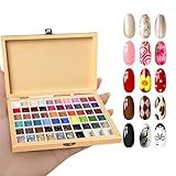 GZIXBDA Sponge Mini Paint Patting Gel Polish & Tools Kit, 57 Colors Ombre Nail Gradient Painting Gel Blush Blooming for Pigment Pat Aura Nails, French Manicure