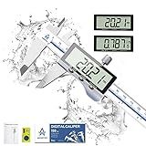 ACEMETER Digital Caliper,6 Inch Electronic Micrometer Vernier Caliper Measuring Tool,Stainless Steel Large LCD Screen,0.0005"/0.01mm Resolution,Inch/Millimeter Conversion and Automatic Power Switch