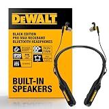 DEWALT Heavy Duty Black Edition 2-in-1 Neckband Bluetooth Headphones