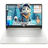 HP Touchscreen Laptop Computer for College Student Home Study, 1-Year Office 365, 16GB RAM, 512GB PCIe SSD, Intel Processor, 14 inch Display, WiFi 6, Bluetooth, Type-C, Windows 11 S, Pale Gold