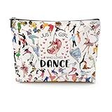 CQM Dance Makeup Bag for Girls Dancer Recital Gift, Thank You Gifts Cosmetic Toiletry Bag with Zipper Pouch Dance Gift for Women, Sister, Lover, Teacher, Friendship, Christmas Secret Santa Gifts