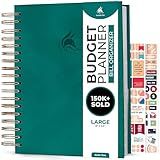 Clever Fox Budget Planner & Monthly Bill Organizer With Pockets. Expense Tracker, Budgeting Journal & Financial Book. Large, 8x9.5" (Dark Teal)