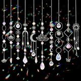 Sun Catchers, 10 Pcs Crystal Suncatcher Prism Hanging Kit for Indoor Window
