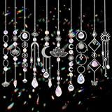 Sun Catchers, 10 Pcs Crystal Suncatcher Prism Hanging Kit with Chain Rainbow Maker Crystals Balls Pendants Ornaments for Indoor Window Outdoor Garden Backyard Patio Car Mirror Christmas Tree Decor