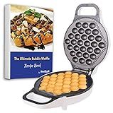 Hong Kong Egg Waffle Maker by StarBlue with BONUS recipe e-book - Make Hong Kong Style Bubble Egg Waffle in 5 minutes AC 120V, 60Hz 760W