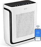 LEVOIT Air Purifiers for Home Large Room Up to 1875 Ft² with Washable Pre-Filter, AHAM VERIFIDE, Air Quality Monitor, HEPA Sleep Mode for Allergies, Pet Hair in Bedroom, Vital 200S-P, White