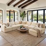 Cloud Modular Hosting Sectional, Oversized Deep Seat Comfort, Luxe Chenille