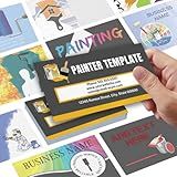Business Cards Customize with Painting Services Templates, Custom Business Cards Personalized with Your Logo, 3.5"X 2" 300gsm Matte Paper for Small Business