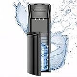 Manastin Bottom Loading Water Cooler Dispenser，3 Temperature Settings - Hot, Cold & Room, Empty Bottle Indicator, Child Safety Lock, Ideal for Office, Home, Living Room, Ink Black