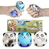 YoYa Toys Panda DNA Balls - Fidget Toy Stress Ball - Colorful Soft Squishy - Mental Stimulation, Clarity & Focus Tool - Fun for Any Age - 3 Pack